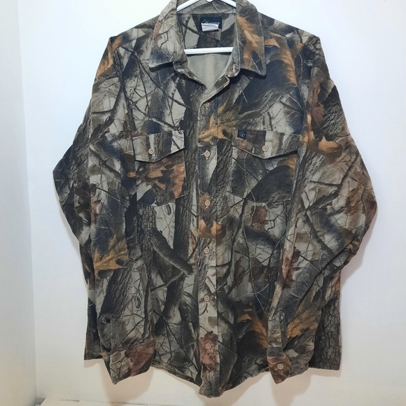 Vintage Codet Button Down Long Sleeve Shirt Realtree Camo Men's XL Made In USA - Picture 1 of 9